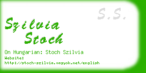 szilvia stoch business card
